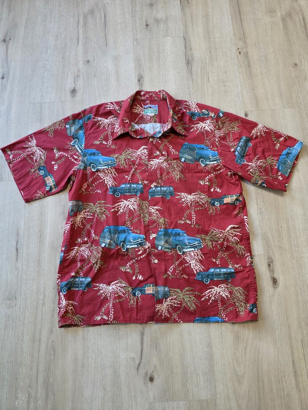Reyn Spooner Red Hawaiian Shirt Size L